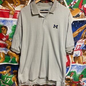 Michigan Wolverines Nike Golf Striped Polo Shirt